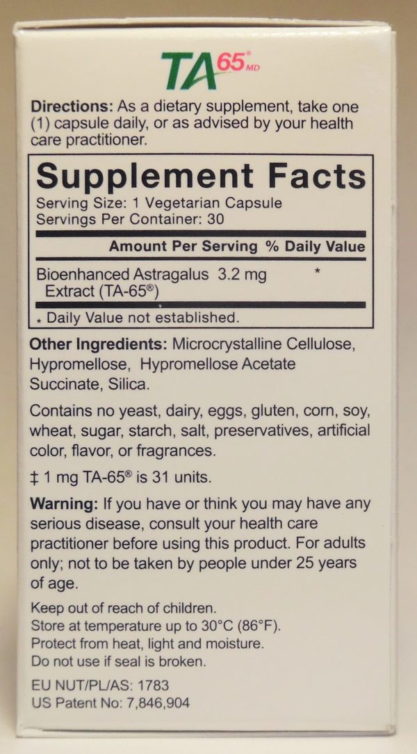 TA65 by TA Sciences Supplement Facts